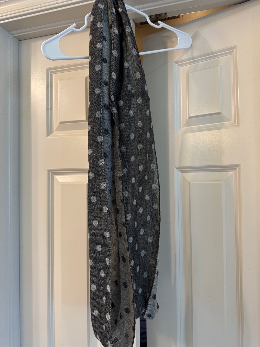 Gray Polka Dot Lightweight Scarf